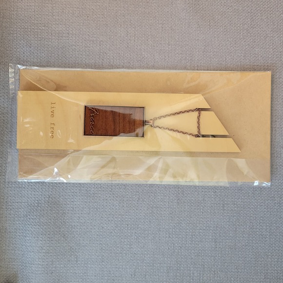 FIERCE  NWT  Copper Wood Pendant Necklace Copper Link Chain USA Handcrafted - Picture 11 of 11